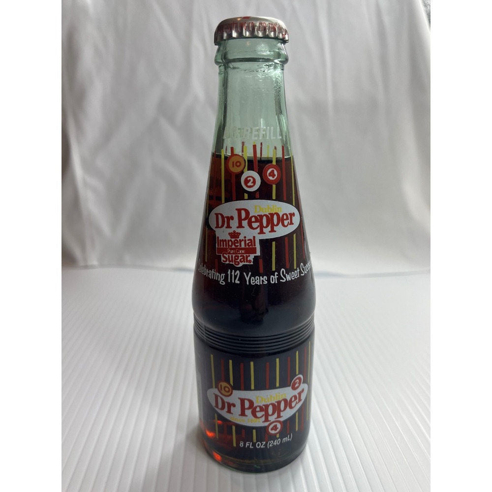 Dublin Dr Pepper Imperial Pure Cane Sugar 8oz Bottle 112 Years‎ Sealed 10-2-4